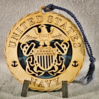 Navy 4D Ornament